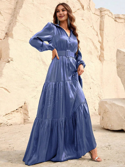 Graceful Stylish Refined Beautiful Elegant Olive Green Satin A-Line Floor-Length Prom Dress