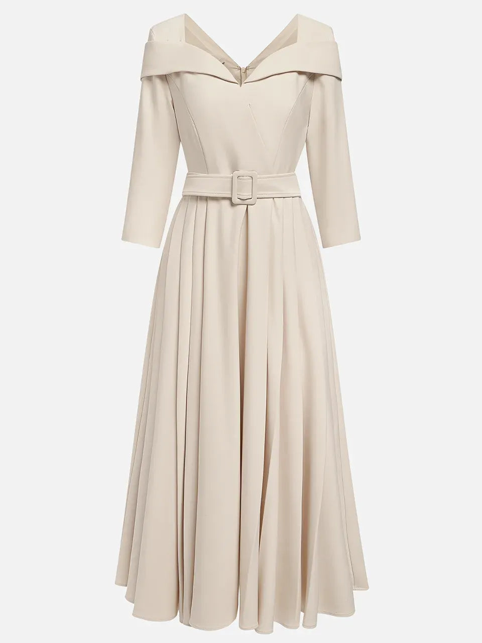 Graceful Stylish Refined Beautiful Timeless Chic Elegant Red A-Line Tea-Length Evening Dress