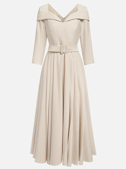 Graceful Stylish Refined Beautiful Timeless Chic Elegant Red A-Line Tea-Length Evening Dress