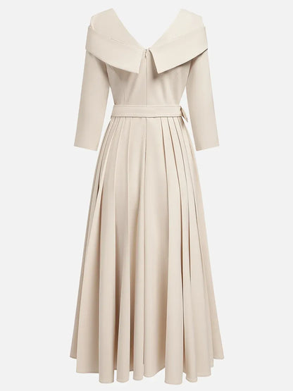 Graceful Stylish Refined Beautiful Timeless Chic Elegant Red A-Line Tea-Length Evening Dress