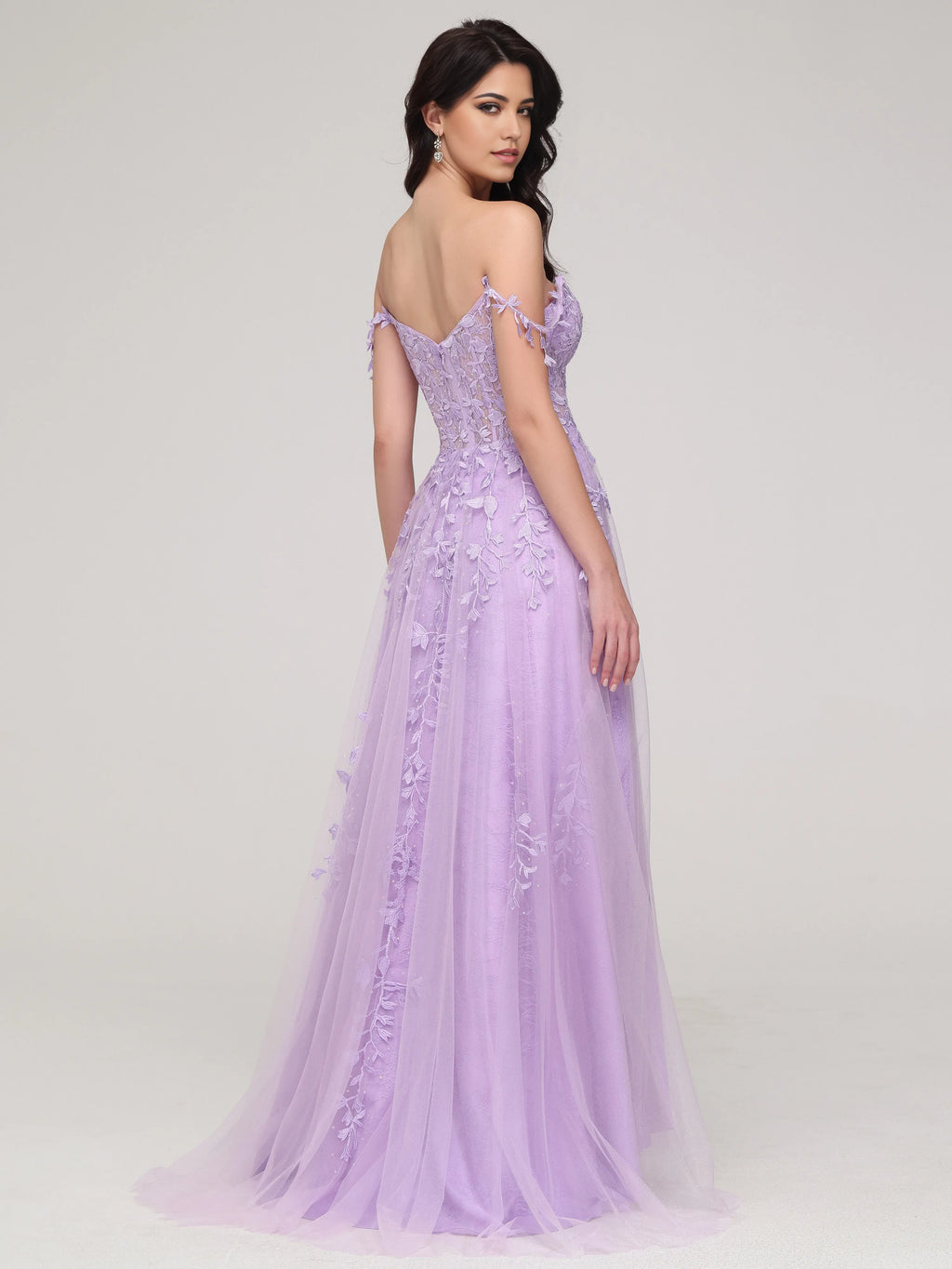 Timeless Special Occasion Sophisticated Elegant Lilac Tulle A-Line Sweetheart Sleeveless Prom Dress