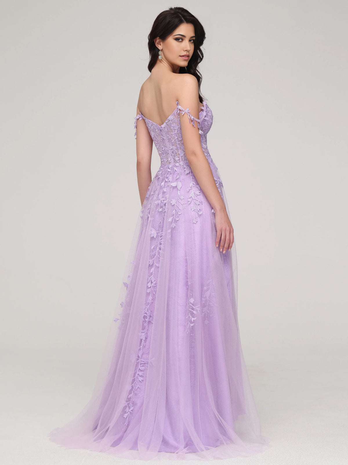Timeless Special Occasion Sophisticated Elegant Lilac Tulle A-Line Sweetheart Sleeveless Prom Dress