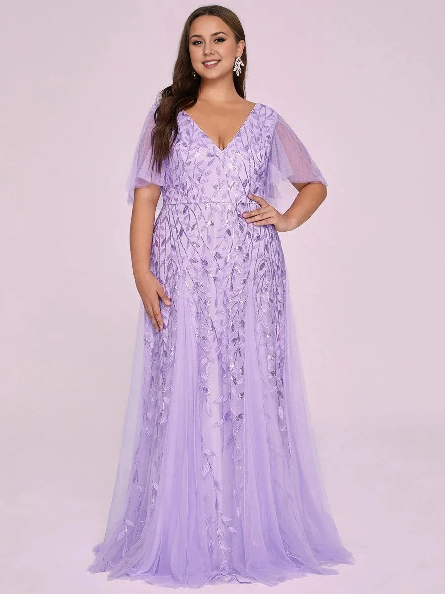 Special Occasion Sophisticated Graceful Elegant Dusty Rose Tulle A-Line Floor-Length Prom Dress