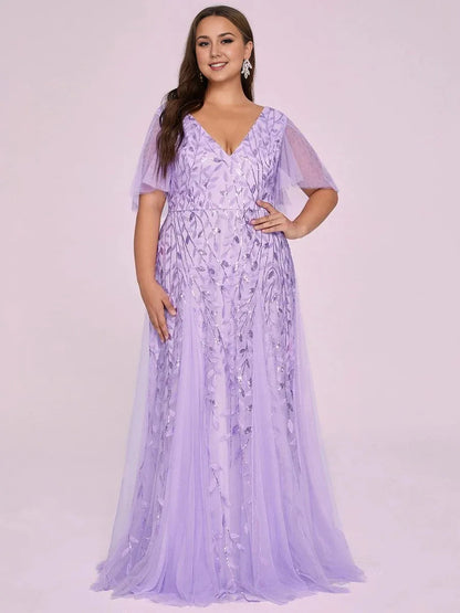 Special Occasion Sophisticated Graceful Elegant Dusty Rose Tulle A-Line Floor-Length Prom Dress