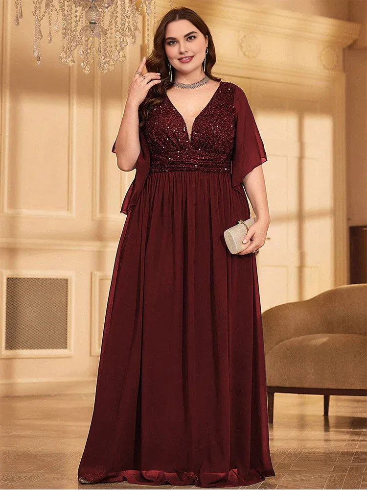 Special Occasion Sophisticated Elegant Emerald Green Chiffon A-Line Backless Floor-Length Prom Dress