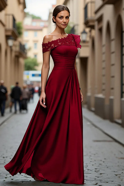Timeless Special Occasion Elegant Black Lace Floor-Length Mother of the Bride Dress