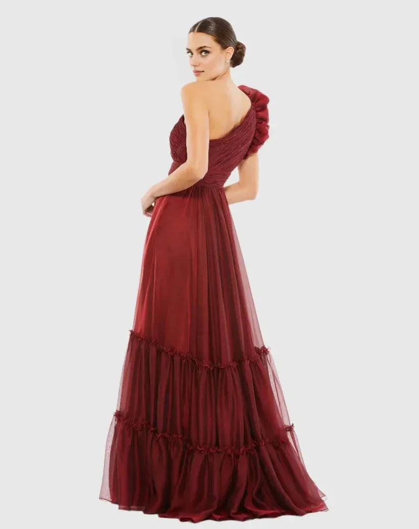 Graceful Stylish Refined Beautiful Timeless Chic Elegant Red Chiffon Sleeveless Prom Dress