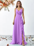 Special Occasion Sophisticated Graceful Stylish Refined Beautiful Elegant Lilac Chiffon Sleeveless Prom Dress