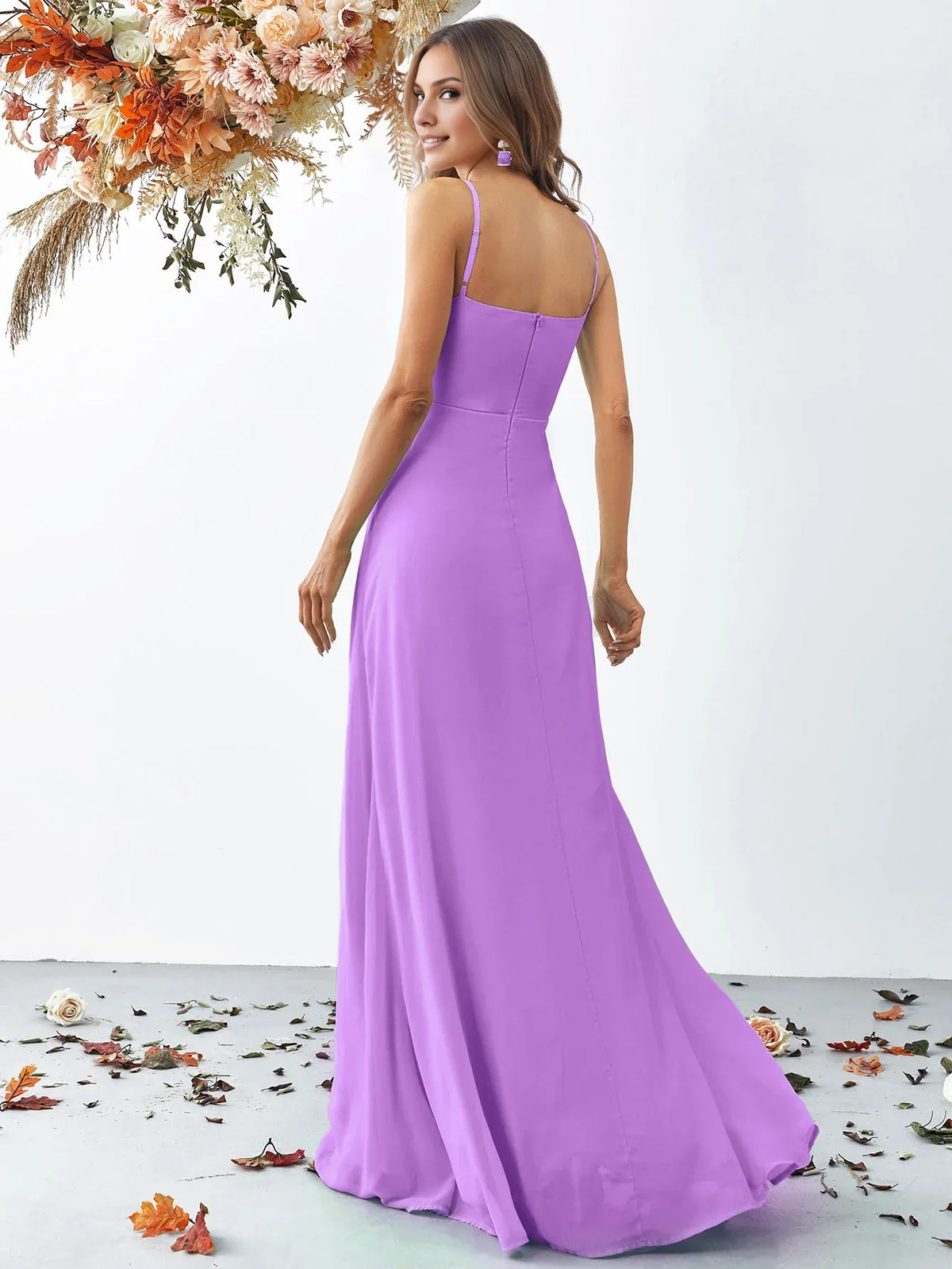 Special Occasion Sophisticated Graceful Stylish Refined Beautiful Elegant Lilac Chiffon Sleeveless Prom Dress