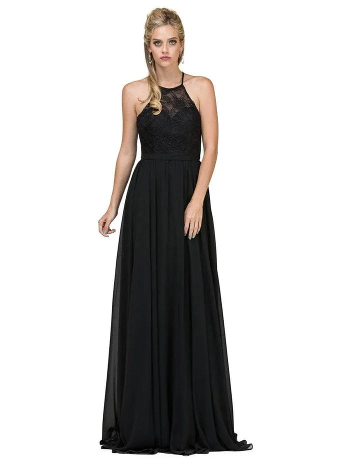 Black Evening Dresses with Halter Neckline Bodice Flowing Skirt, and Floor Length Silhouette for Formal Galas and Special Occasions