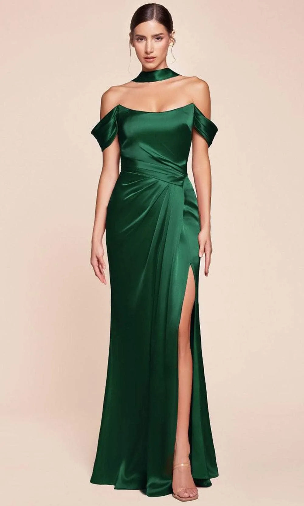 Black Off - Shoulder Mermaid Evening Gown with Draped Detailing Ideal for Proms and Formal Balls
