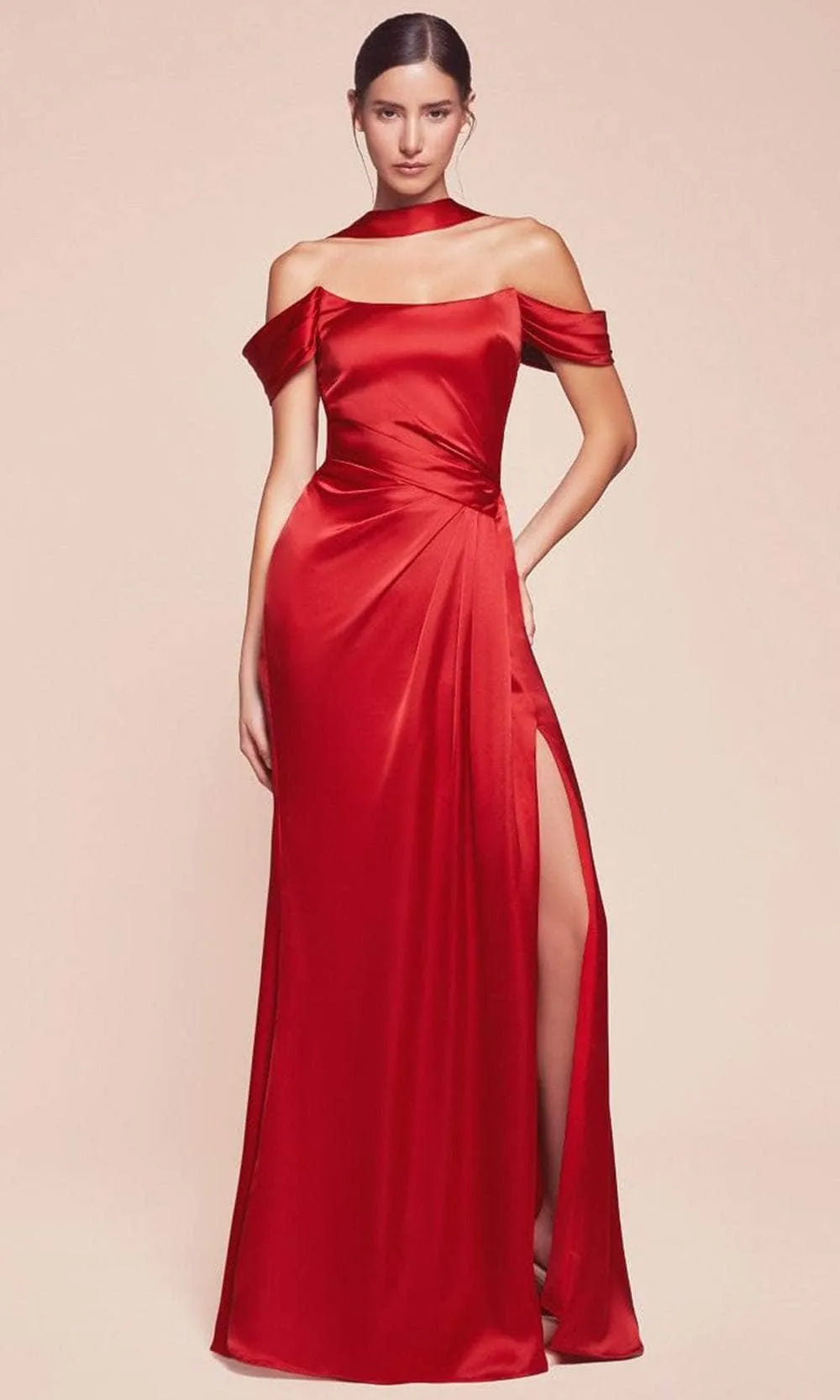 Black Off - Shoulder Mermaid Evening Gown with Draped Detailing Ideal for Proms and Formal Balls