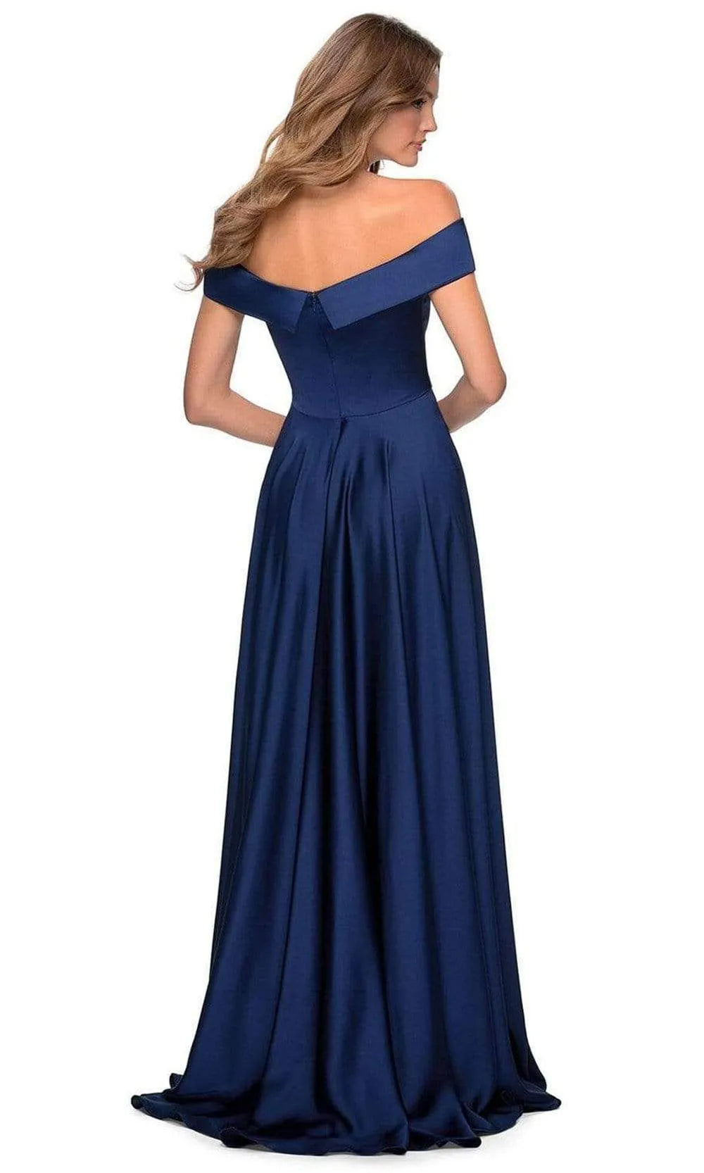 Black Off Shoulder Prom Dress with High Side Slit for Timeless Glamour