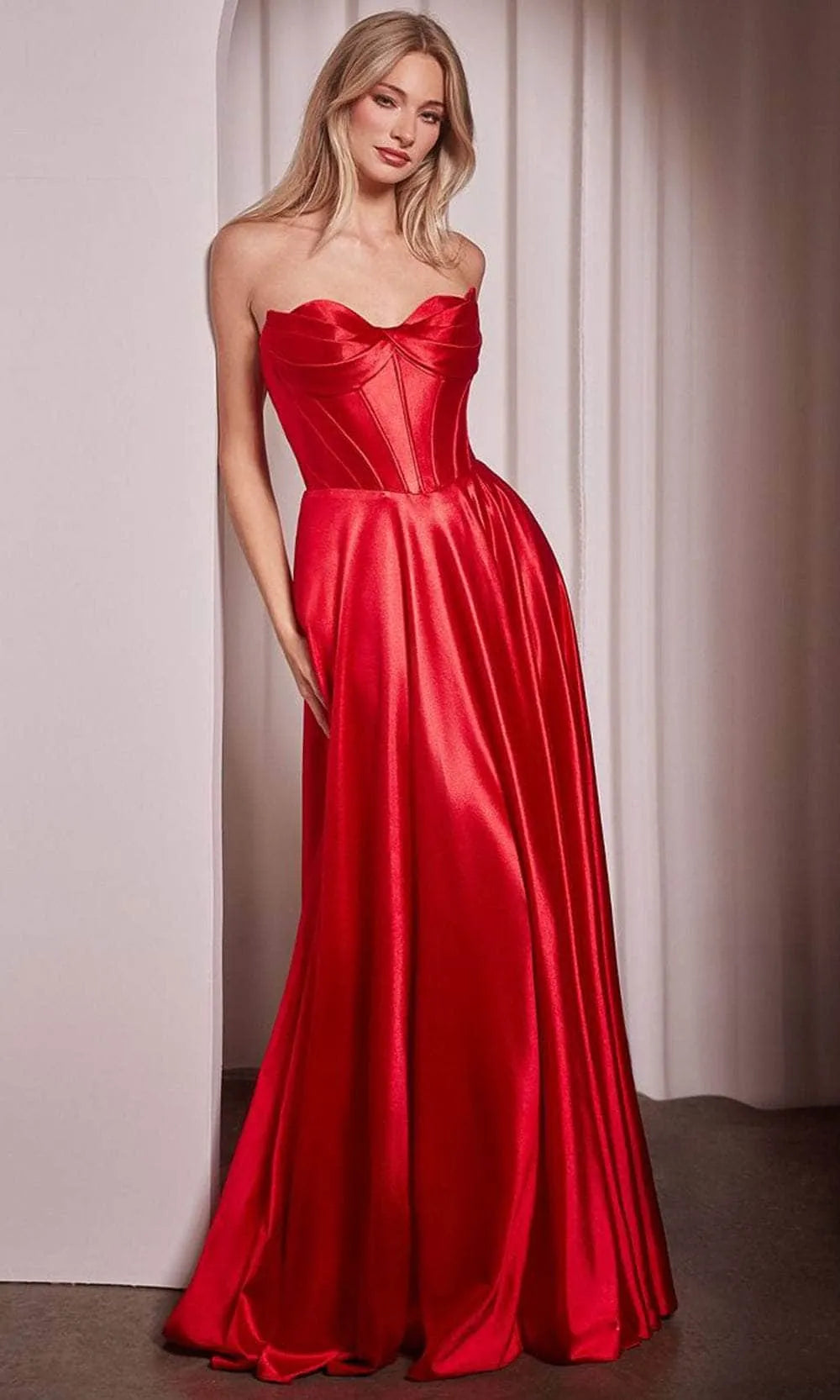 Black Strapless Ball Gown with Bow Detailed Corset Top for Prom Formal Occasions