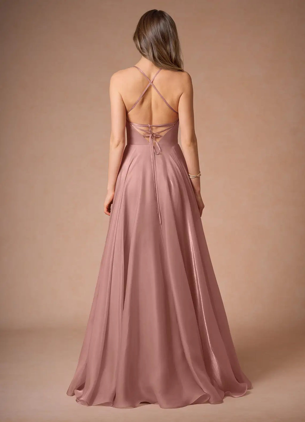 Blush Pink Prom Dress with Spaghetti Straps Sweetheart Neckline and Flowy A - Line Skirt for Formal Occasions