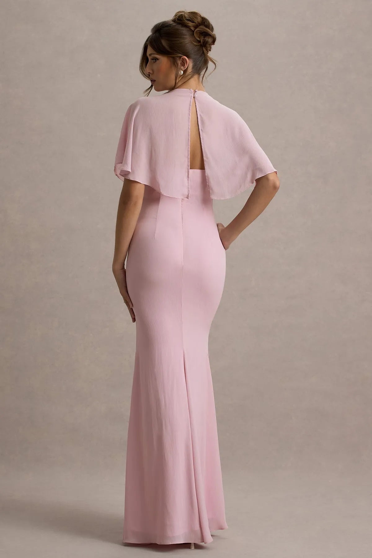 Blush Pink Sweetheart Neckline Prom Dresses with Capelet Perfect