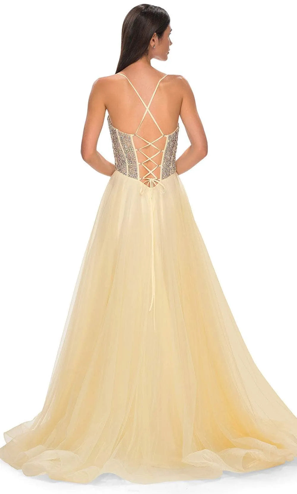 Blush Prom Gown with Intricate and Corset Bodice for Formal Occasions