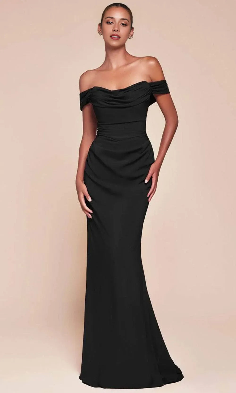 Burgundy Strapless Draped Evening Gown with Asymmetric Sleeves Perfect for Proms & Formal Balls