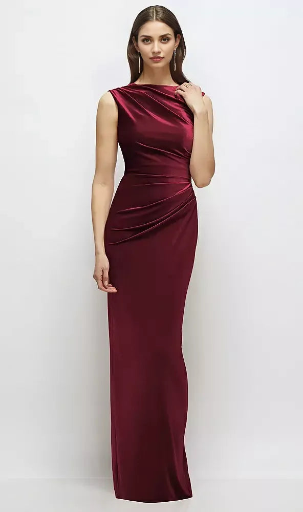 Graceful Stylish Refined Beautiful Elegant Sleeveless Floor-Length Mother of the Bride Dress