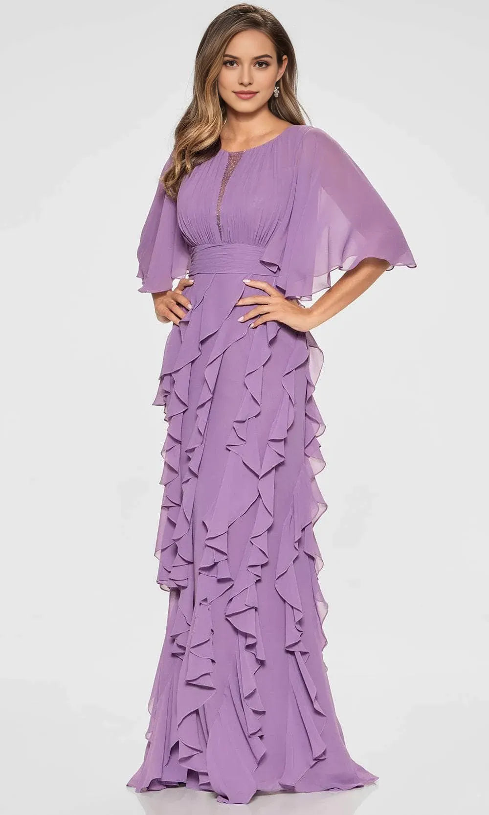 Gray Dark Gray Evening Dresses with Sleeveless Design Keyhole Neckline Accentuated by Sparkling Detailing Ruched Waist and Tie Ruffled Skirt for Formal Galas and Special Occasions