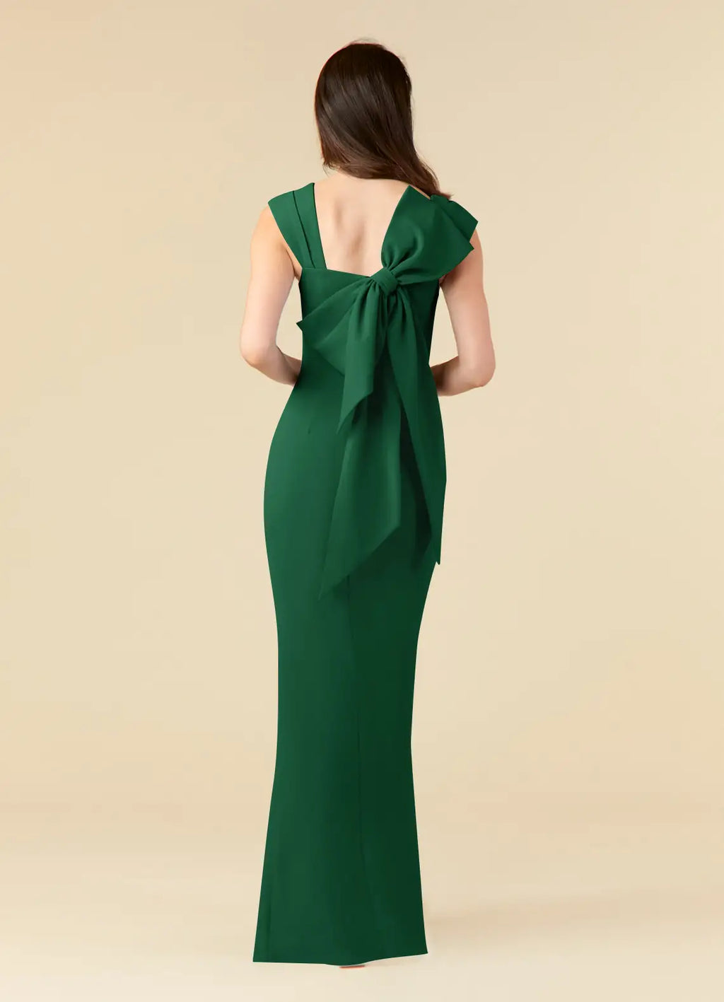 Green Dark Sheath Hot Sale Mother of the Bride Dresses with Square Neckline Asymmetric Strap Detail Bodycon and Side Slit