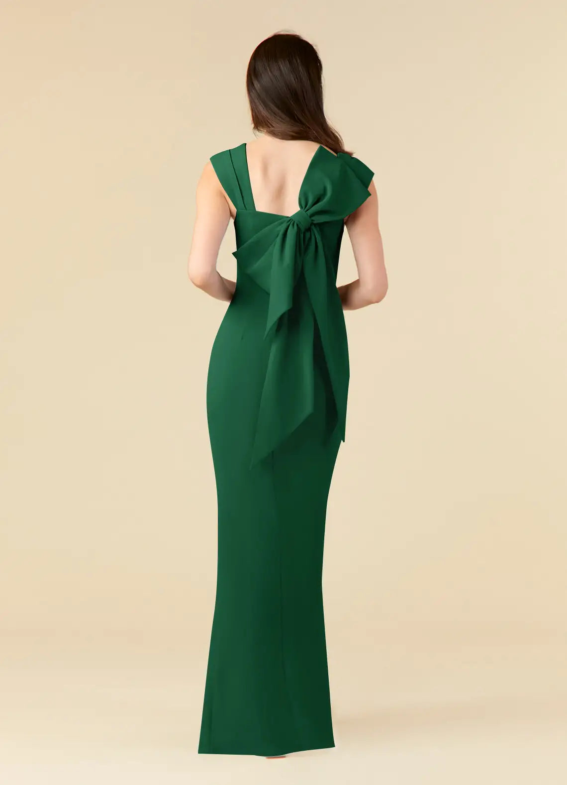 Green Dark Sheath Hot Sale Mother of the Bride Dresses with Square Neckline Asymmetric Strap Detail Bodycon and Side Slit
