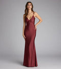 Sexy Mermaid V Neck Spaghetti Strap Crisscross Back Long Evening Dress