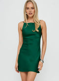 Green Emerald Homecoming Dress Spaghetti Strap Square Neckline Bodycon Silhouette for a Sophisticated Dance Night Look