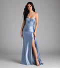 Elegant Mermaid Sweetheart Strapless Plain Back Long Evening Dress