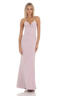 Pink Light Halter Prom Dress Draped Neckline Ruched Bodice Floor Length Silhouette Perfect for a Graceful Prom Evening