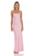 Pink Light Slip Prom Dress with Thin Spaghetti Straps and Bodycon Silhouette Perfect for Formal Evening Events and Prom Night