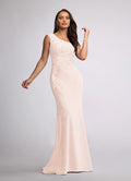 Mermaid One-Shoulder Sleeveless Sequins Back Zip Floor-Length Formal Mother of the Bride Dress