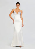 Mermaid Spaghetti-Strap Sleeveless Backless Floor-Length Prom Dresses