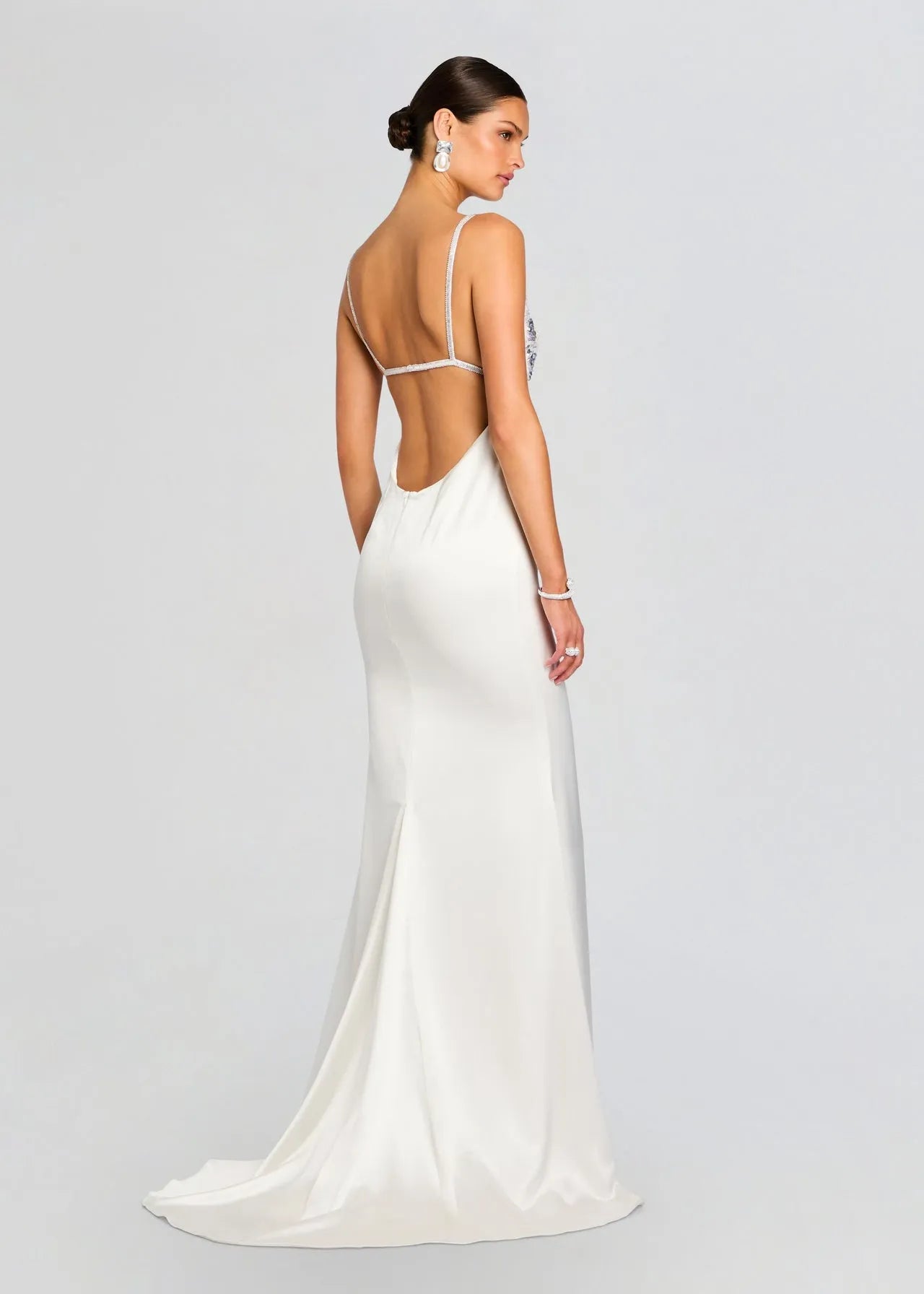 Mermaid Spaghetti-Strap Sleeveless Backless Floor-Length Prom Dresses