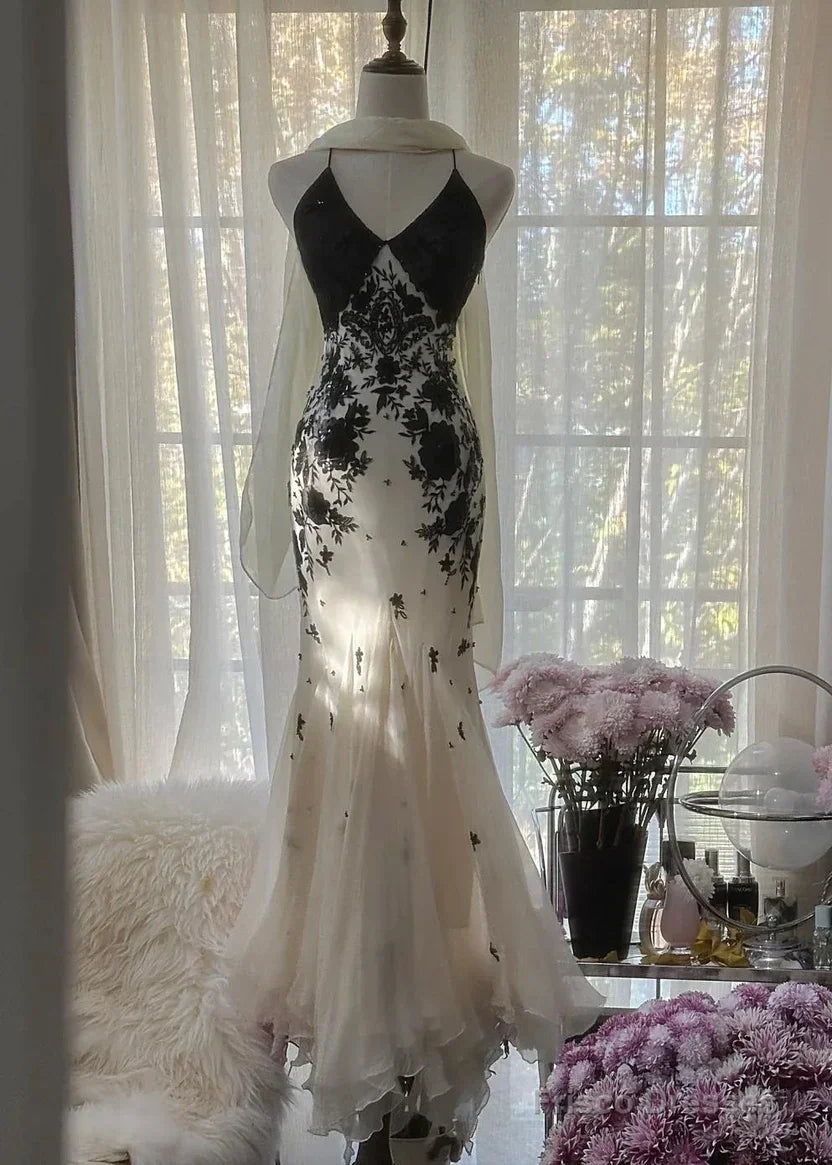 Special Occasion Sophisticated Graceful Stylish Refined Elegant Chiffon Mermaid Sleeveless Floor-Length Prom Dress