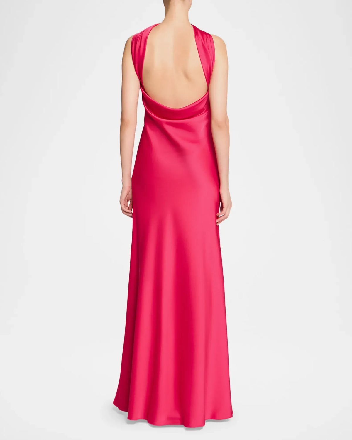 Refined Beautiful Timeless Special Occasion Elegant Satin Mermaid Halter Backless Evening Dress