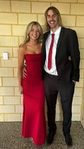 Sophisticated Graceful Stylish Refined Elegant Satin Mermaid Strapless Sleeveless Floor-Length Prom Dress