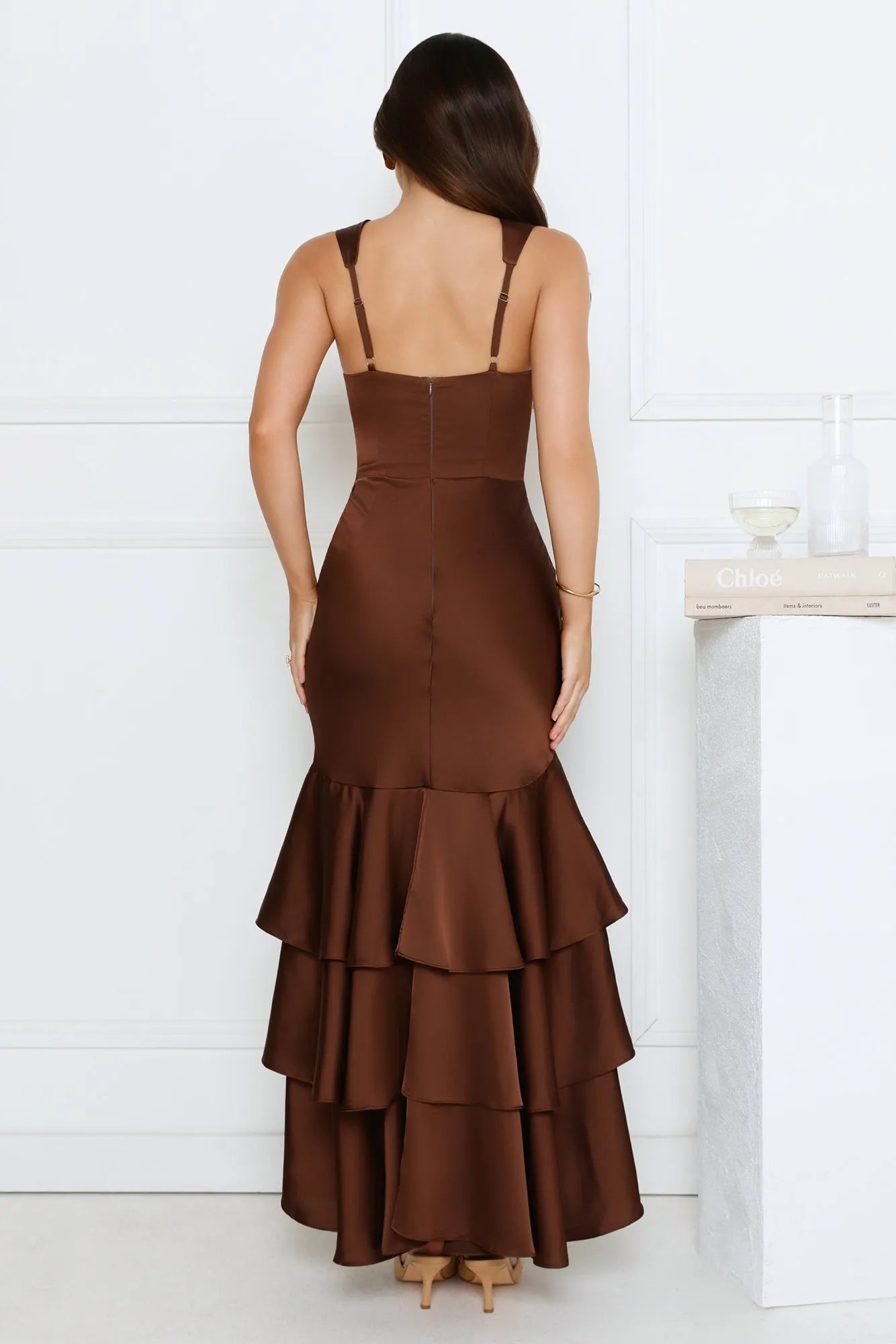 Mermaid Sweetheart Neck Sleeveless Back Zip High-Low Tiered Ruffle Prom Dresses