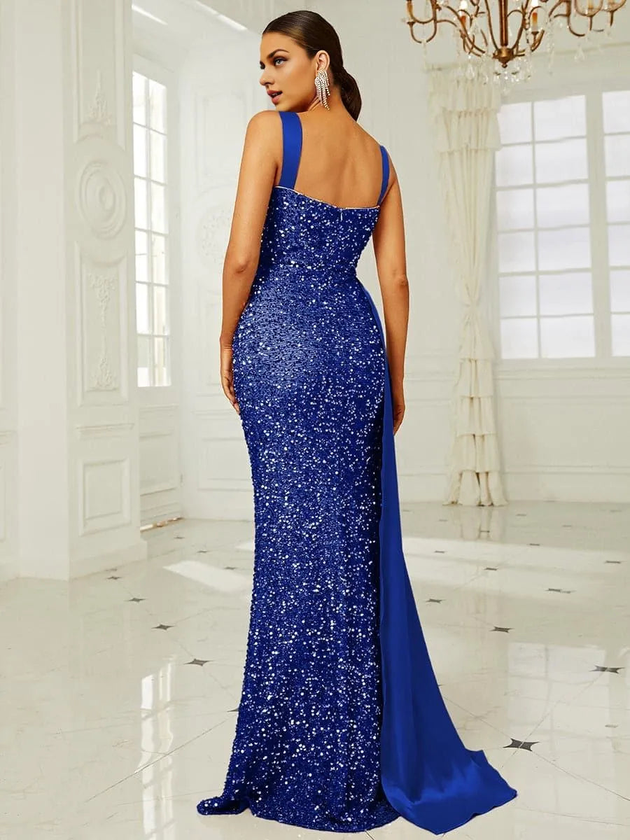Stylish Refined Beautiful Timeless Elegant Burgundy Satin Mermaid Sweetheart Sleeveless Prom Dress
