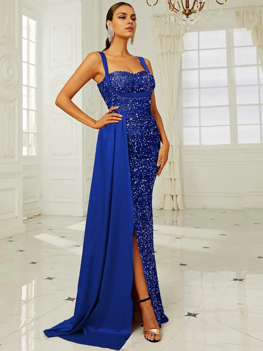 Stylish Refined Beautiful Timeless Elegant Burgundy Satin Mermaid Sweetheart Sleeveless Prom Dress