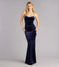 Mermaid Sweetheart Sleeveless Crisscross-Strap Back Floor-Length Prom Dress
