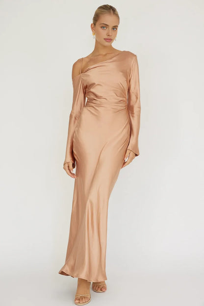 Special Occasion Sophisticated Graceful Stylish Elegant Mermaid Asymmetric Long Sleeve Long Prom Dress