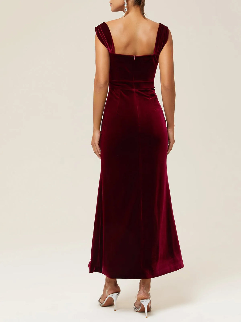 Sophisticated Graceful Stylish Refined Elegant Black Lace Mermaid Sleeveless Floor-Length Evening Dress