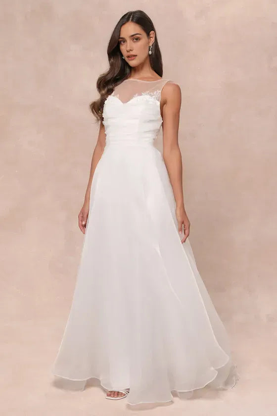 Navy Blue Tiered Evening Dresses with Surplice V - Neck Flutter Sleeves Perfect for Dreamy Garden Galas
