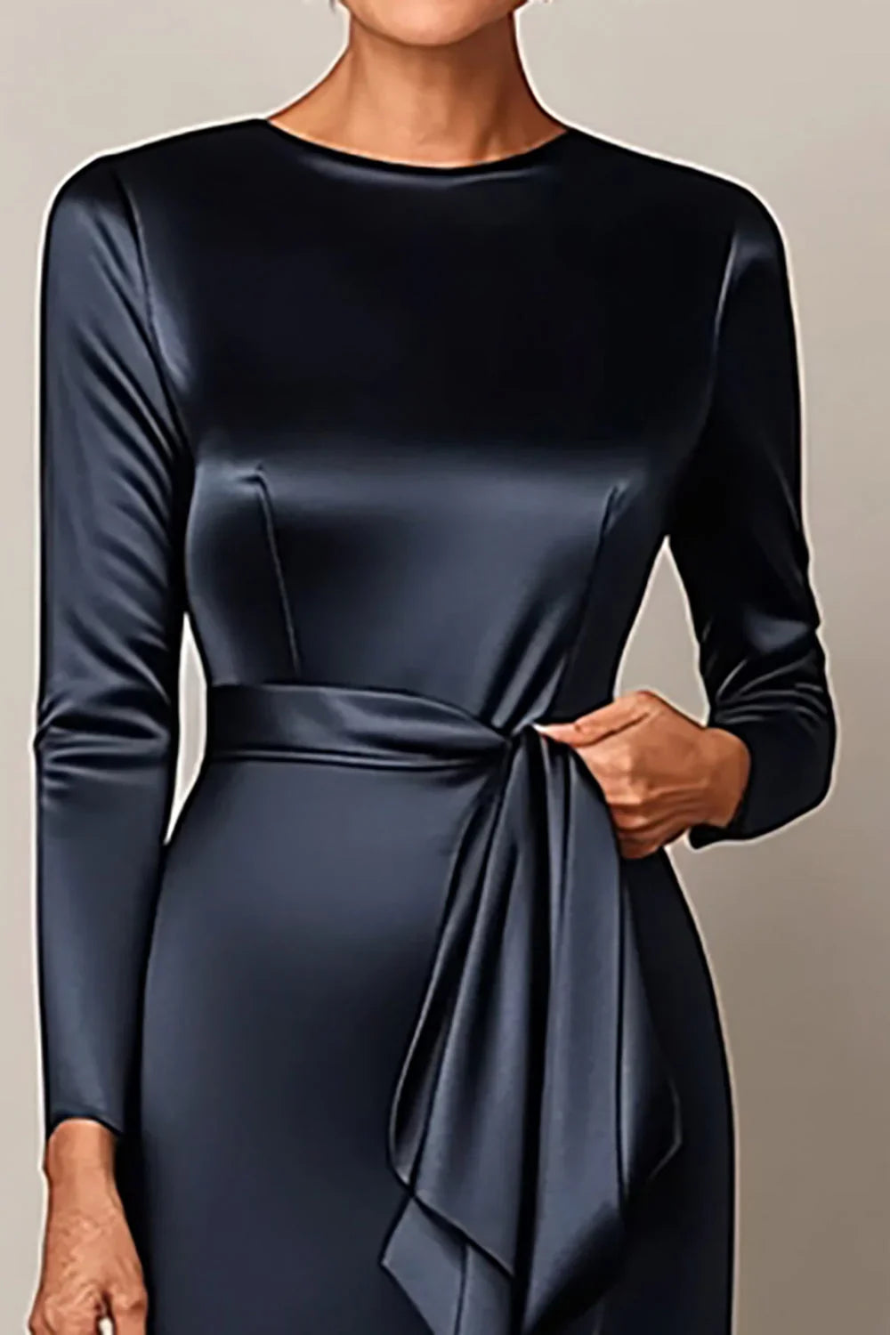 Navy Sheath Mother of the Bride Dress