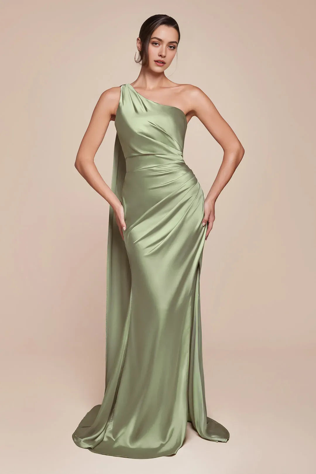 Burgundy One - Shoulder Prom Dress with Ruched Detailing and High Side Slit for Formal Occasions