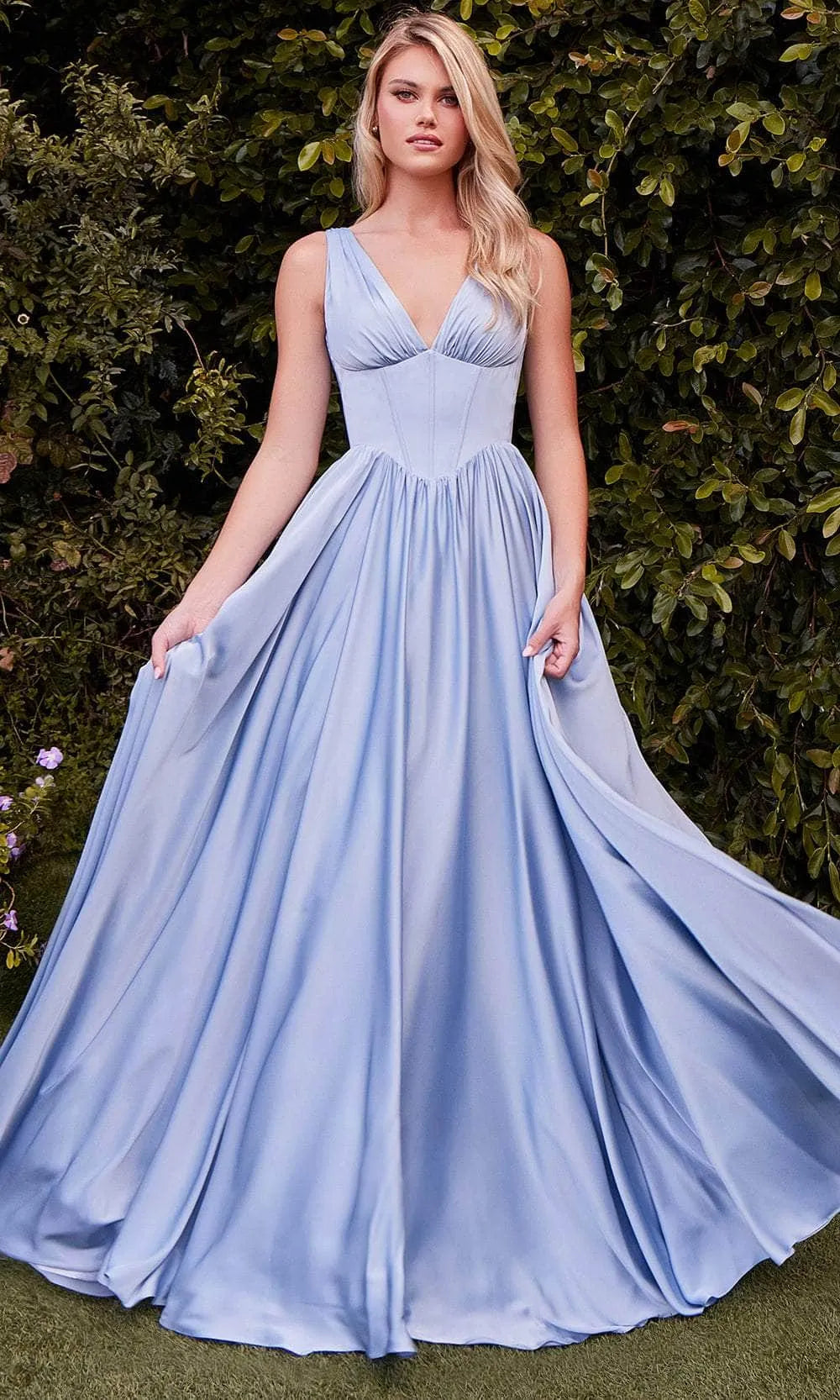 Yellow Pale Yellow V Neck Evening Dresses with Corset Bodice and Flowing Skirt Ideal for Formal Galas Weddings and Carpet Occasions