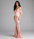 Glamorous Mermaid Sweetheart Off Shoulder Plain Back Long Evening Dress