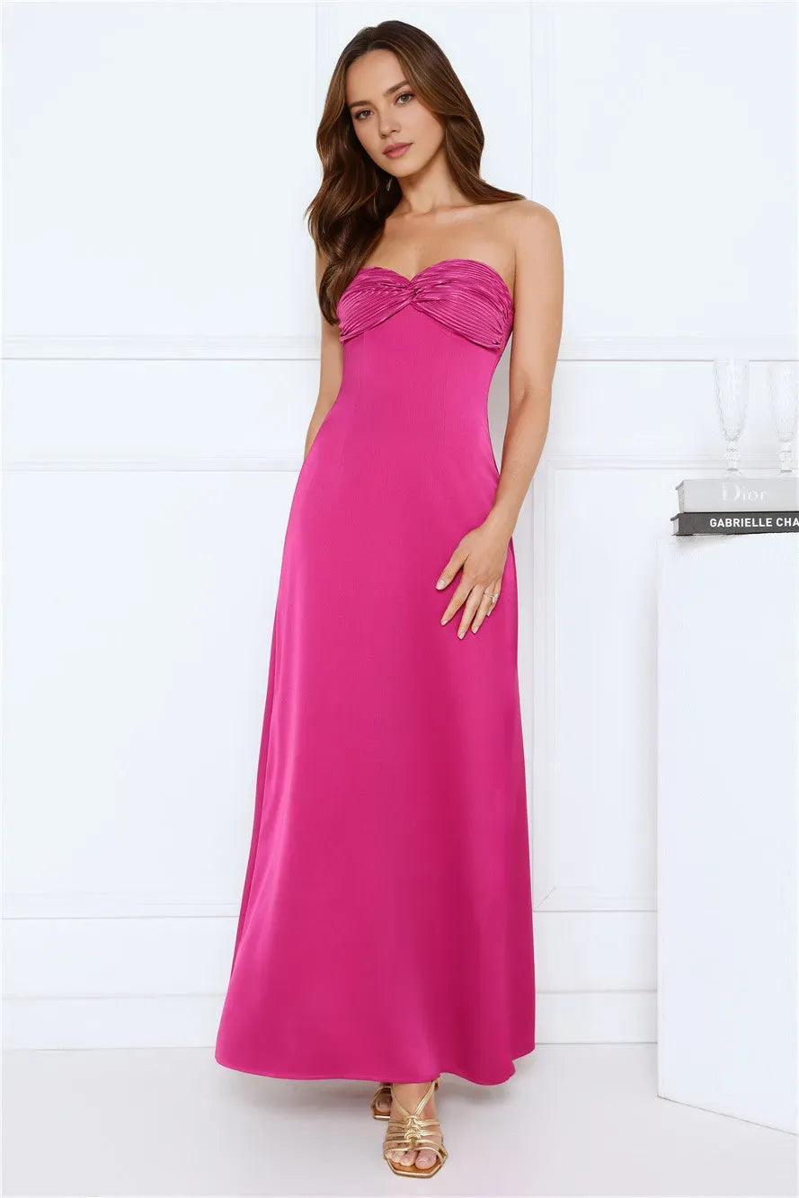 Pink Sheath Sweetheart Neck Sleeveless Ruched Back Zip Ankle-Length Prom Dresses for women