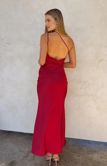 Graceful Stylish Refined Beautiful Timeless Elegant Sheath Cowl Sleeveless Floor-Length Prom Dress